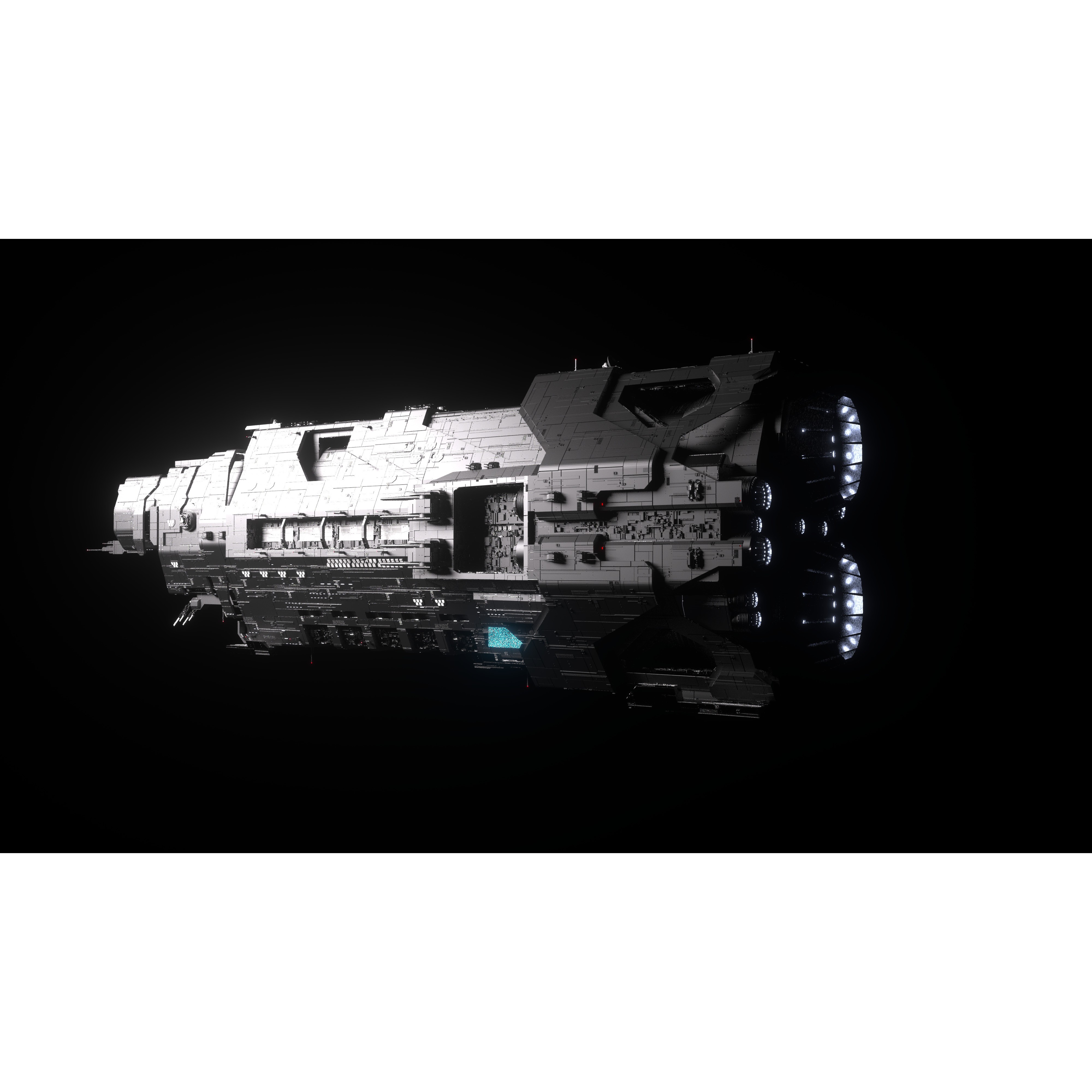 Autumn Class Capital Ship - Game-Ready 3D Model - View 7