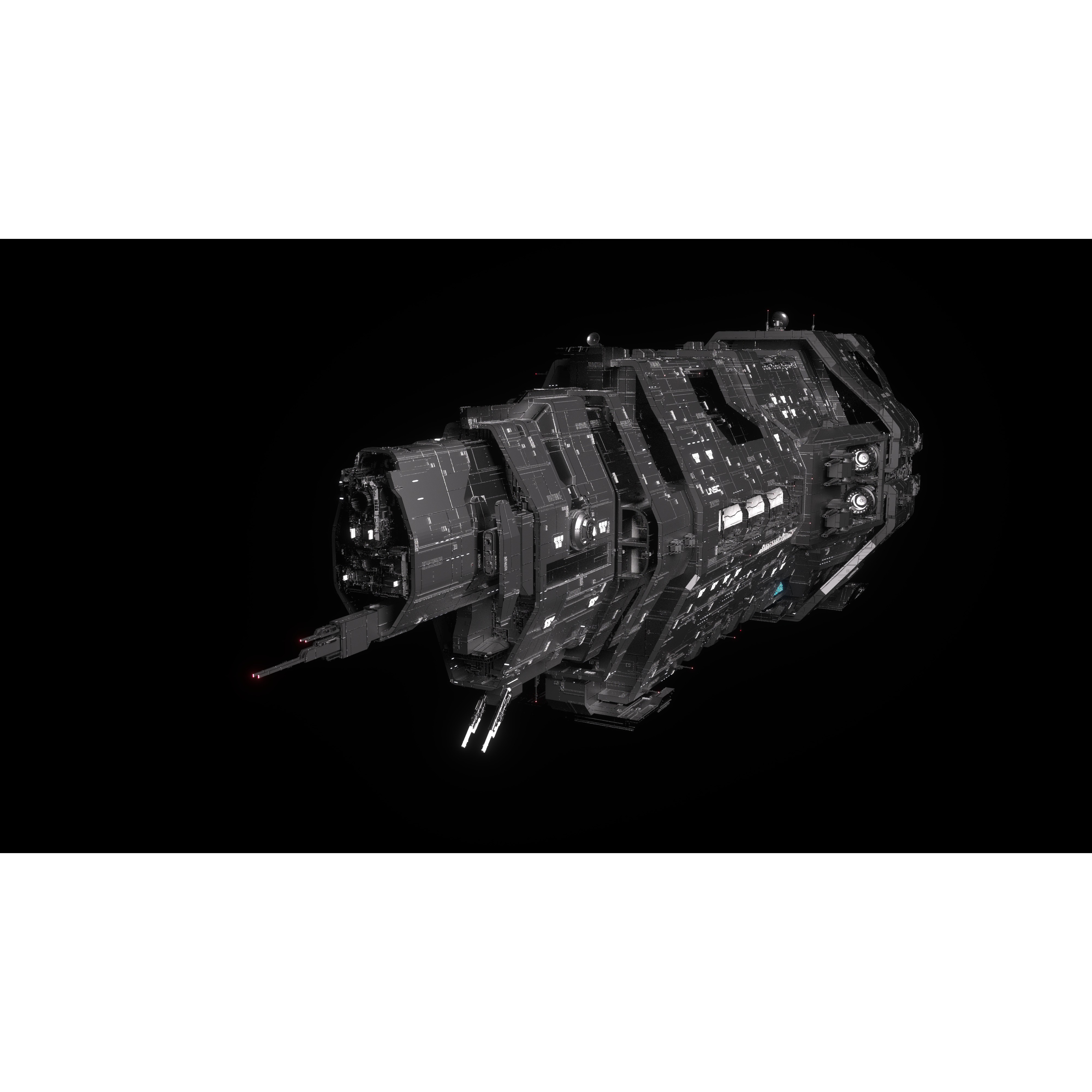 Autumn Class Capital Ship - Game-Ready 3D Model - View 8