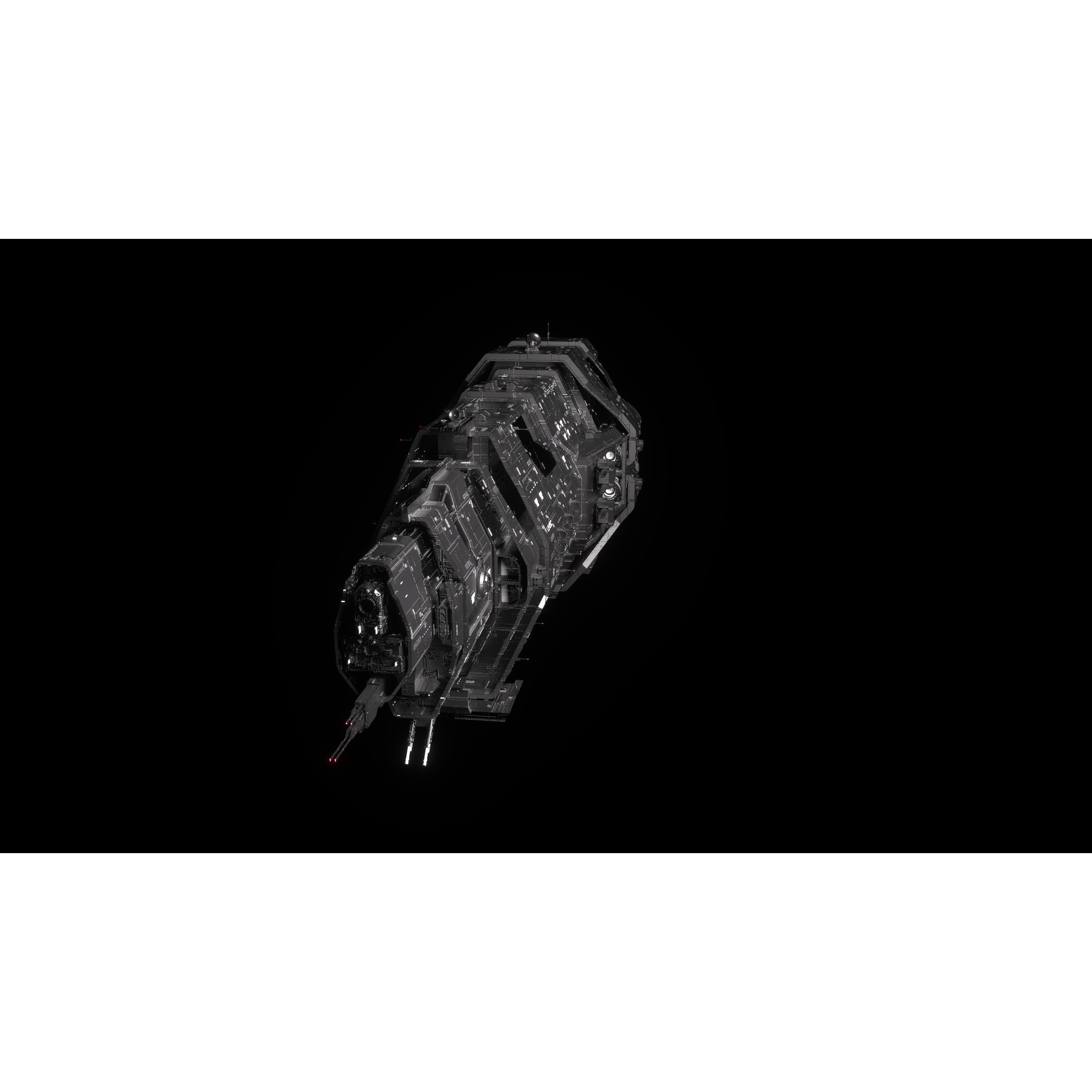 Autumn Class Capital Ship - Game-Ready 3D Model - View 9