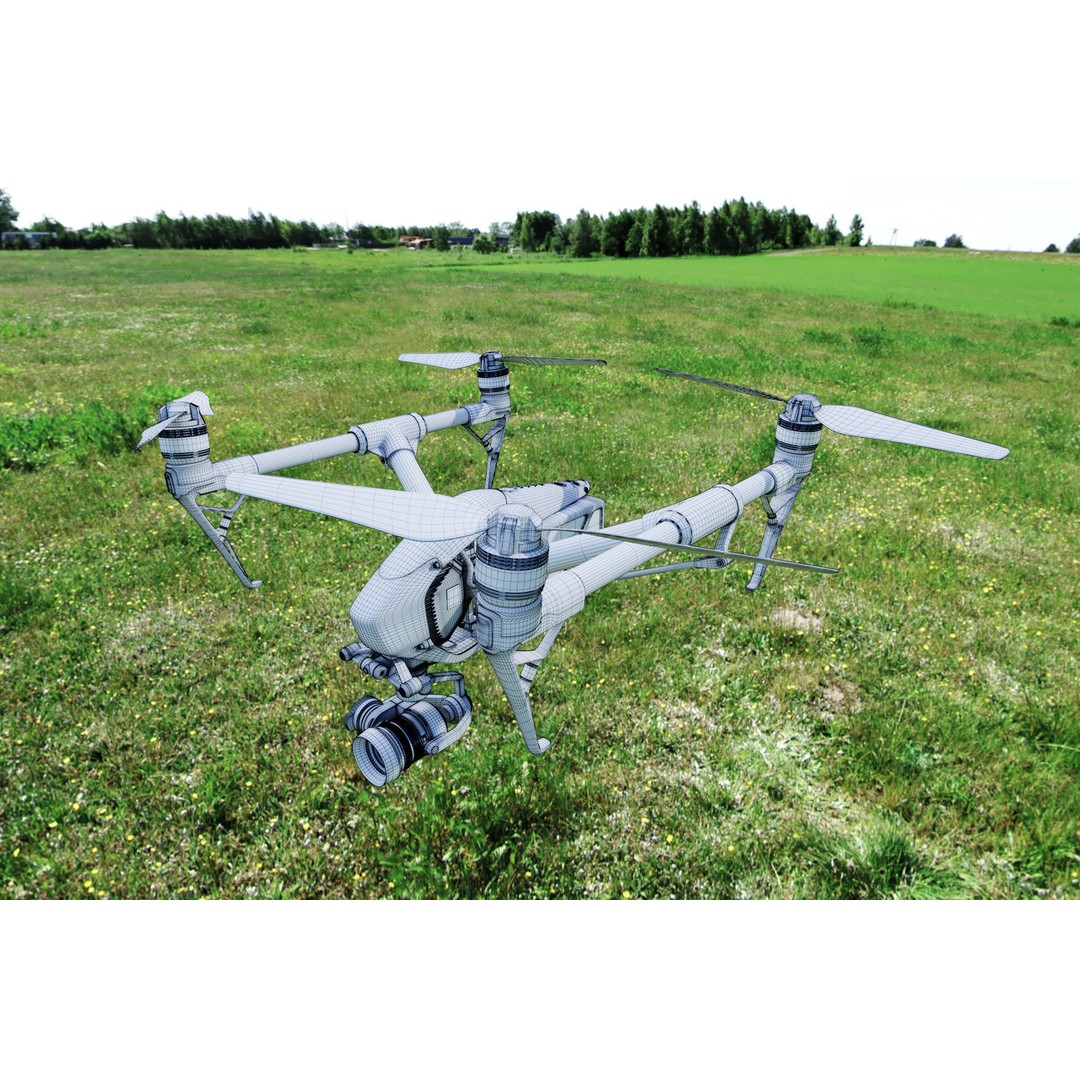 Mechanical Drone 3D Model – High Poly Aircraft with PBR Textures, FBX - View 5