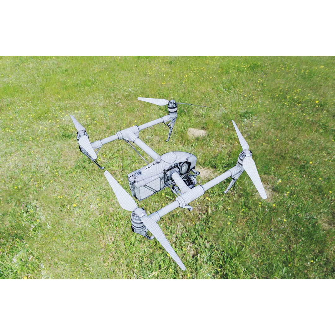 Mechanical Drone 3D Model – High Poly Aircraft with PBR Textures, FBX - View 8
