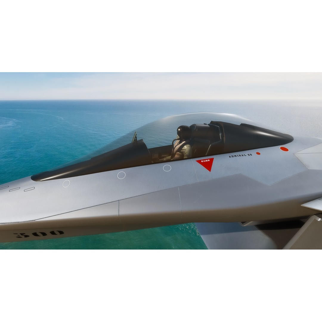 FA-27C Japan Anime Fighter 3D Model – Rigged Low Poly Aircraft, FBX