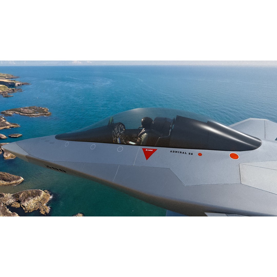 FA-27C Japan Anime Fighter 3D Model – Rigged Low Poly Aircraft, FBX - View 16