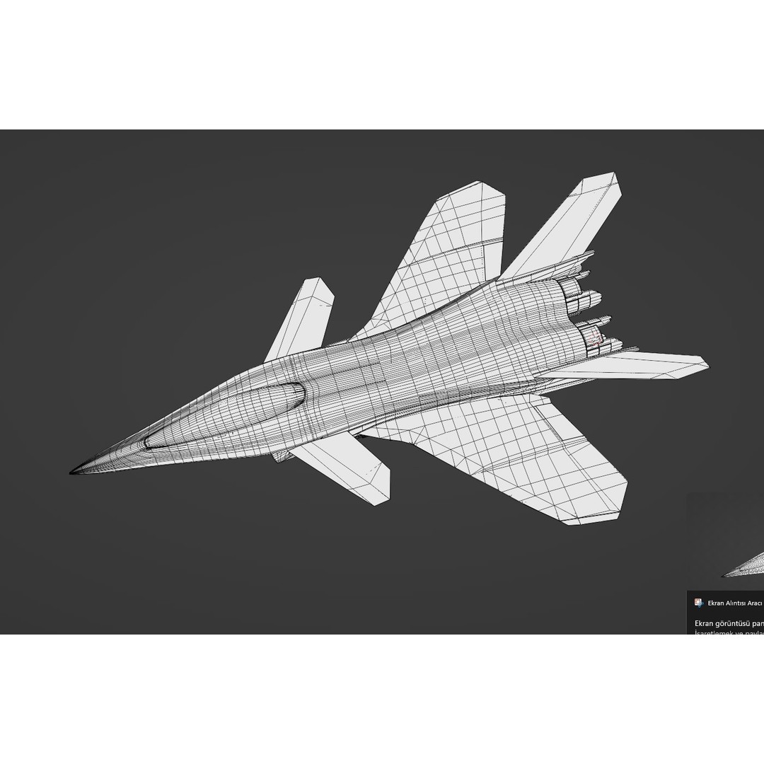 FA-27C Japan Anime Fighter 3D Model – Rigged Low Poly Aircraft, FBX - View 20