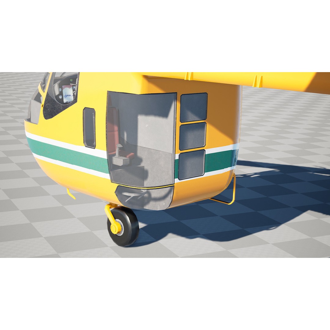 Carrier Helicopter 3D Model – Low Poly Game Asset, Unreal Engine - View 10