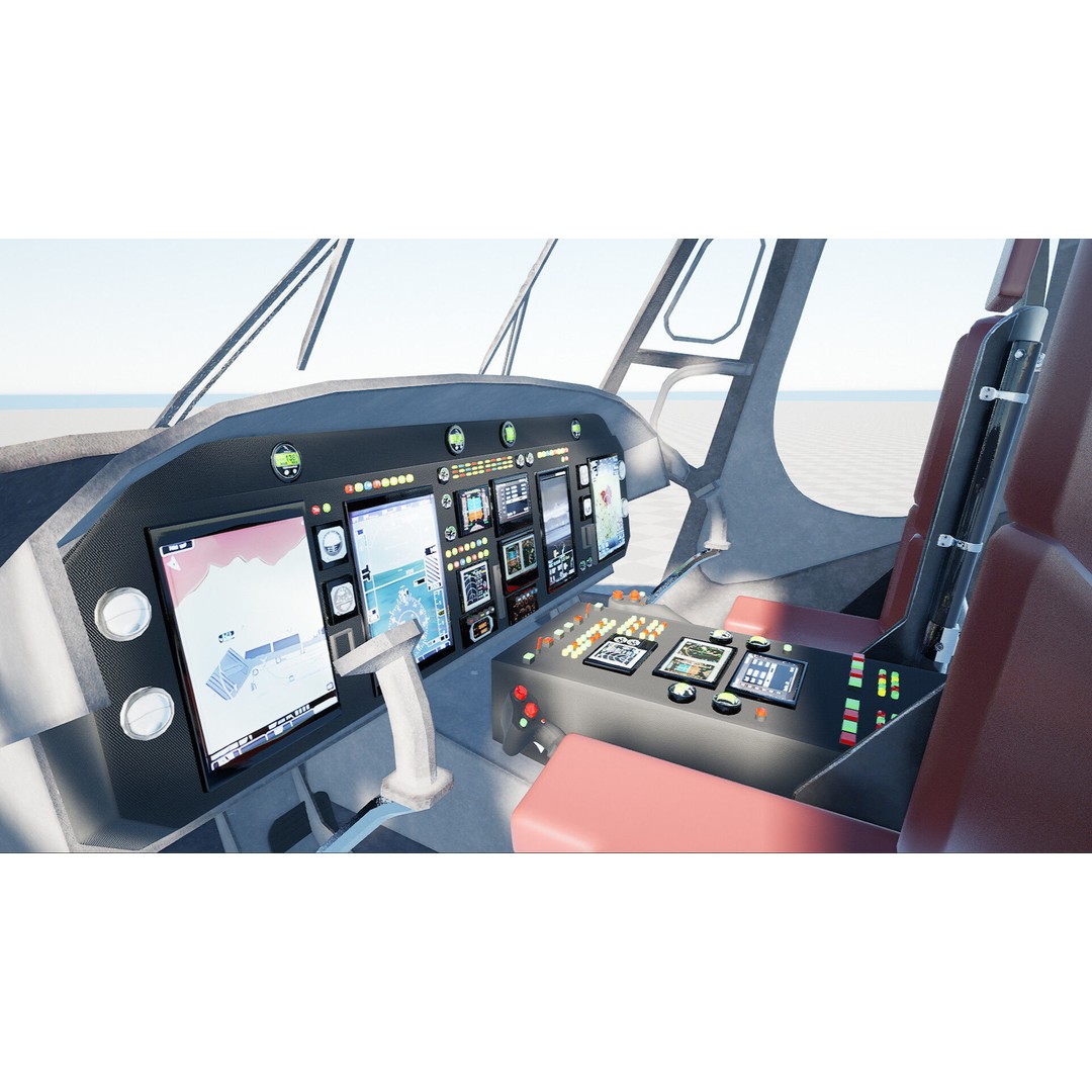 Carrier Helicopter 3D Model – Low Poly Game Asset, Unreal Engine - View 11