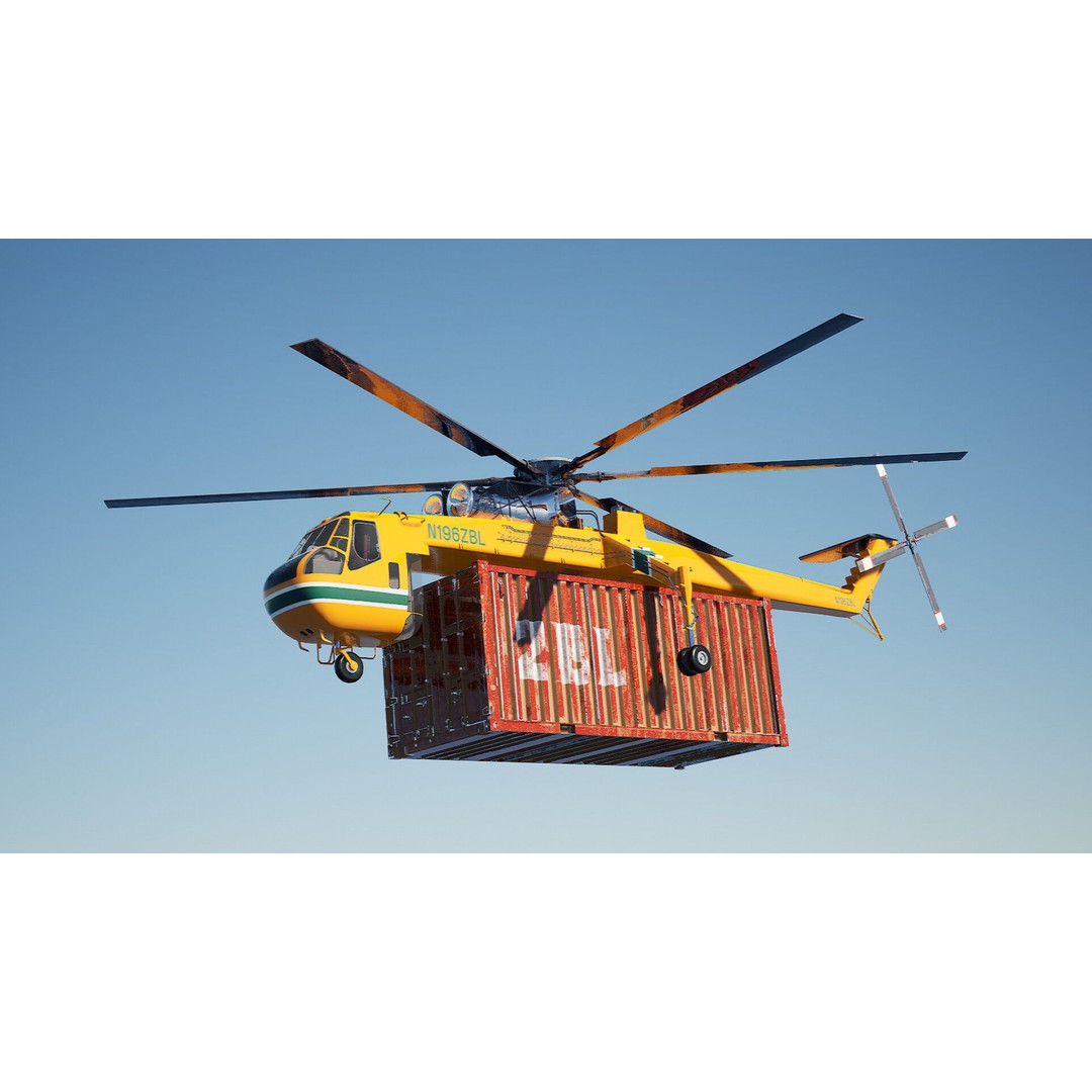Carrier Helicopter 3D Model – Low Poly Game Asset, Unreal Engine - View 12