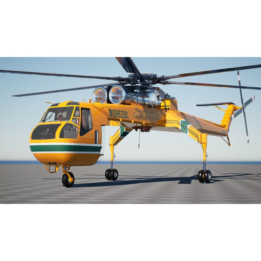 Carrier Helicopter 3D Model – Low Poly Game Asset, Unreal Engine - View 2