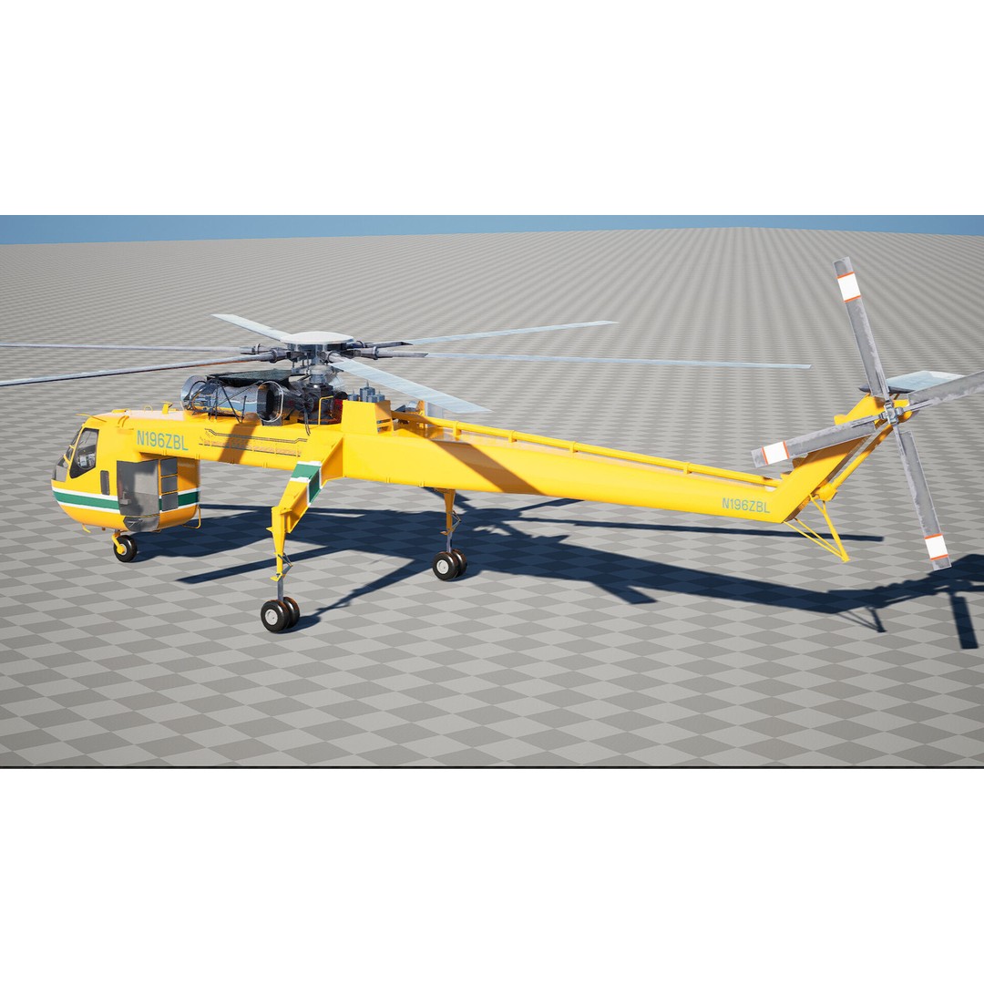 Carrier Helicopter 3D Model – Low Poly Game Asset, Unreal Engine - View 5
