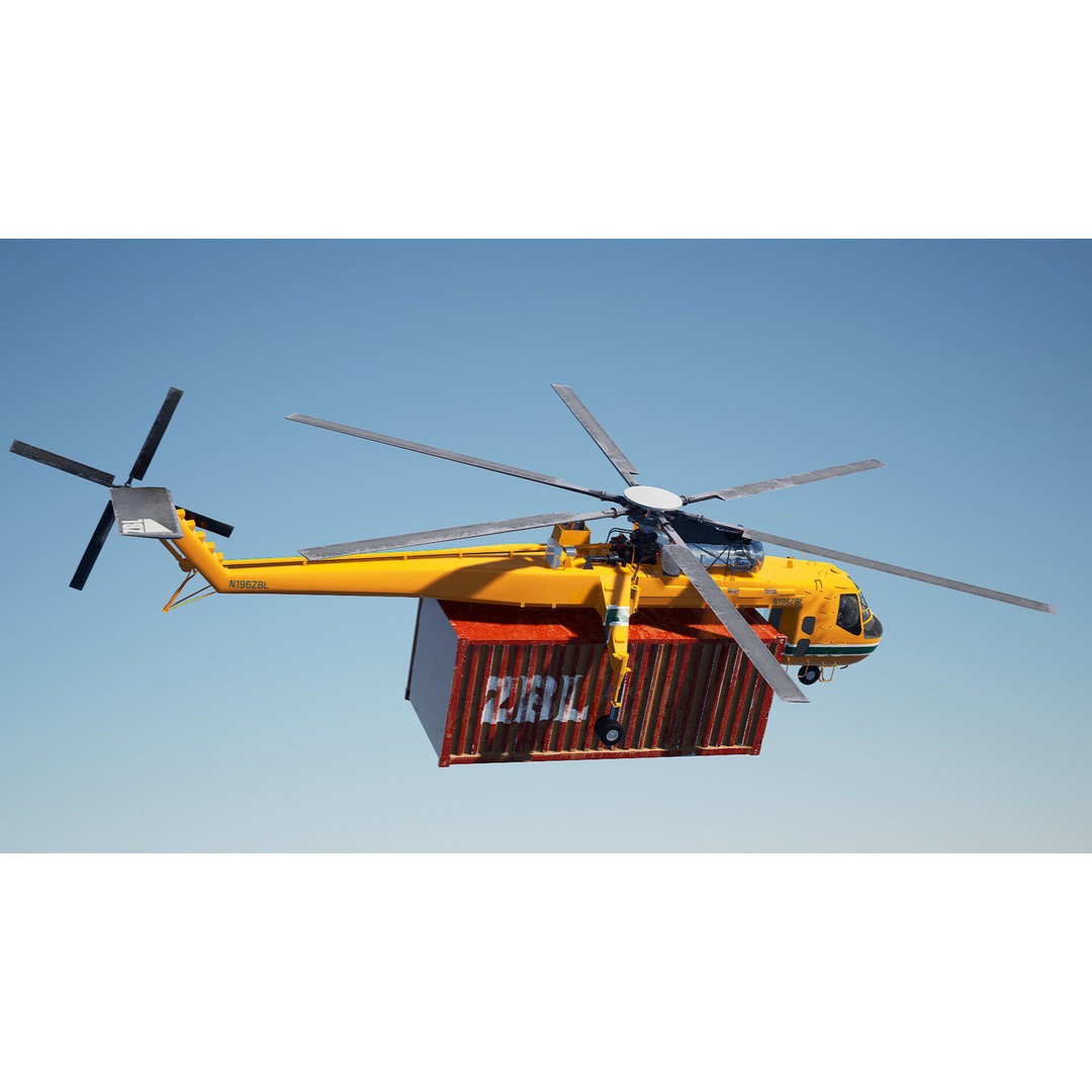 Carrier Helicopter 3D Model – Low Poly Game Asset, Unreal Engine - View 6