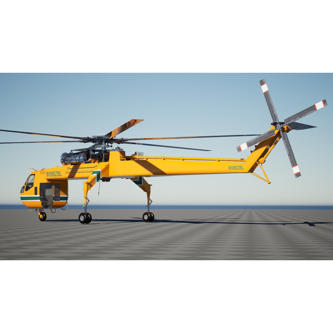 Carrier Helicopter 3D Model – Low Poly Game Asset, Unreal Engine - View 8