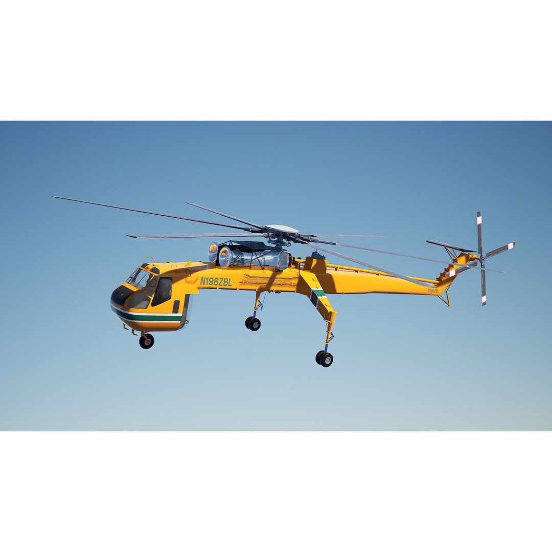 Carrier Helicopter 3D Model – Low Poly Game Asset, Unreal Engine - View 9