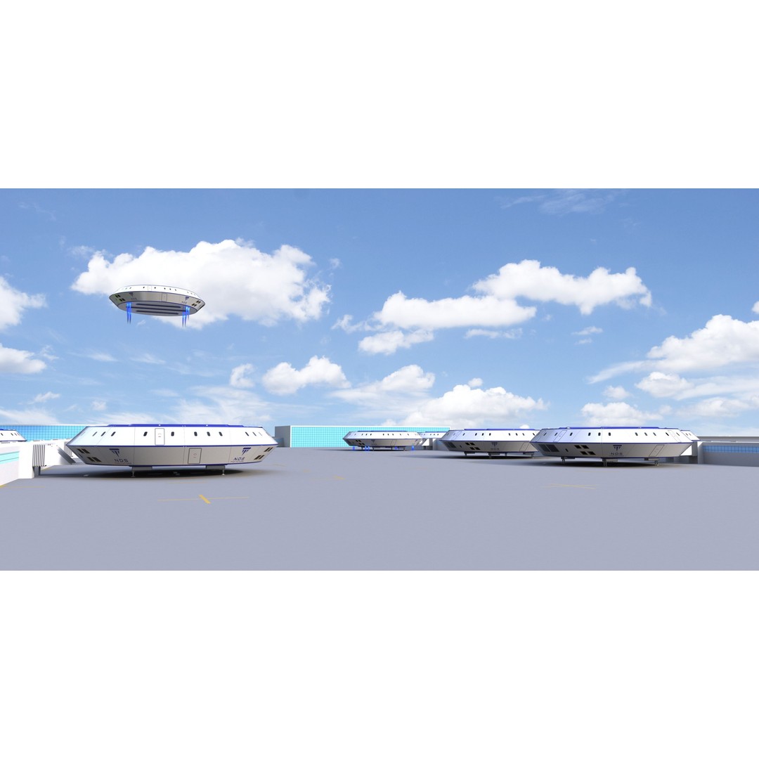 UFO Aircraft 3D Model – High Poly Spaceship Asset, Rhino Format - View 13