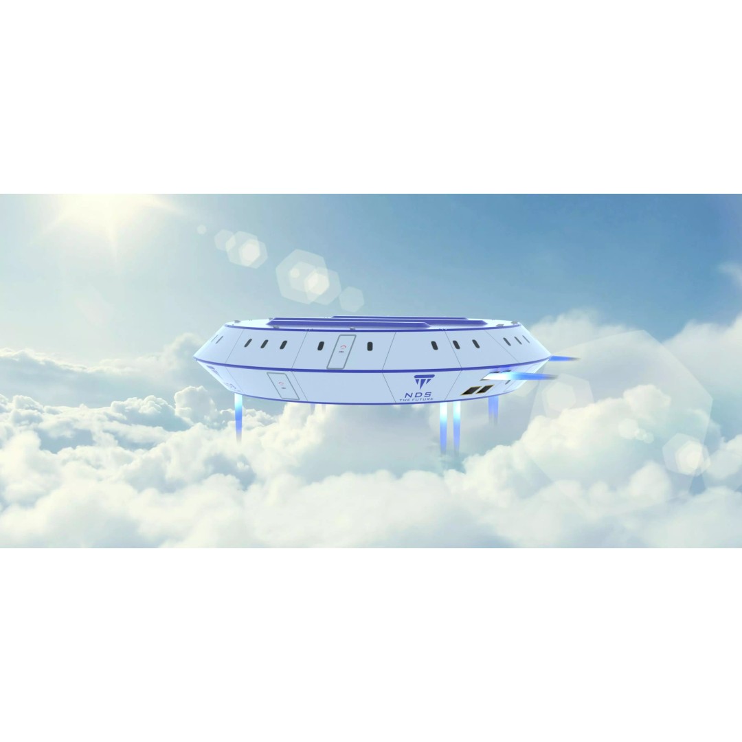 UFO Aircraft 3D Model – High Poly Spaceship Asset, Rhino Format - View 2