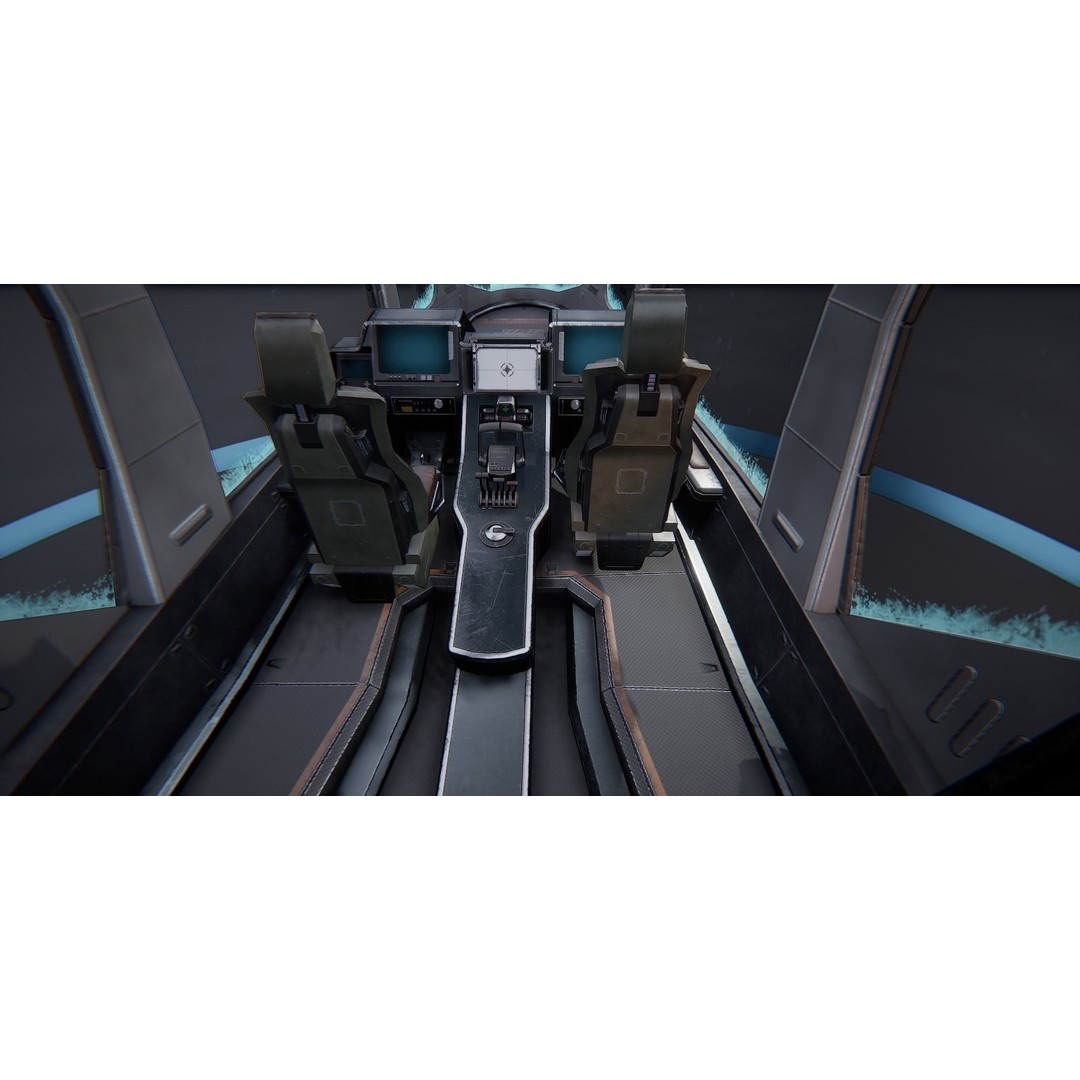 Spaceship SpShc9 3D Model – Rigged Sci-Fi Vessel with PBR Textures, FBX - View 16