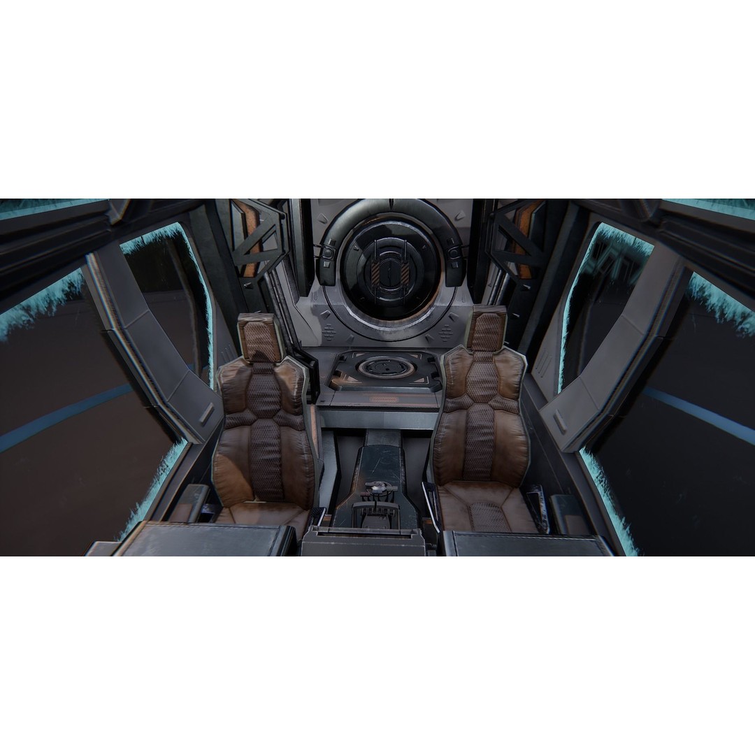 Spaceship SpShc9 3D Model – Rigged Sci-Fi Vessel with PBR Textures, FBX - View 17