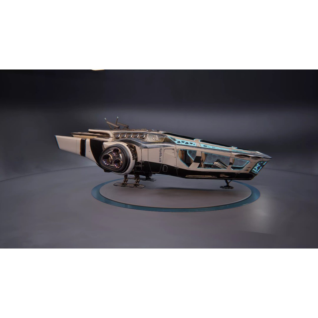 Spaceship SpShc9 3D Model – Rigged Sci-Fi Vessel with PBR Textures, FBX - View 2
