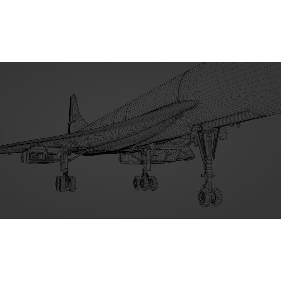 Concorde 3D Model – Detailed Aircraft with Rigging, FBX & Blender - View 13