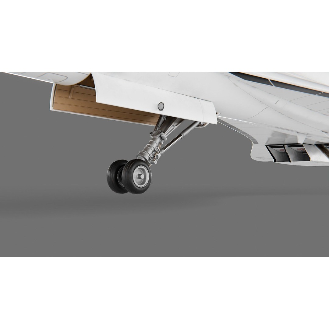 Concorde 3D Model – Detailed Aircraft with Rigging, FBX & Blender - View 17