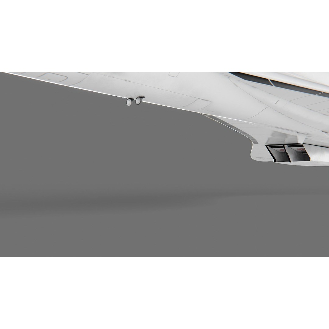 Concorde 3D Model – Detailed Aircraft with Rigging, FBX & Blender - View 18