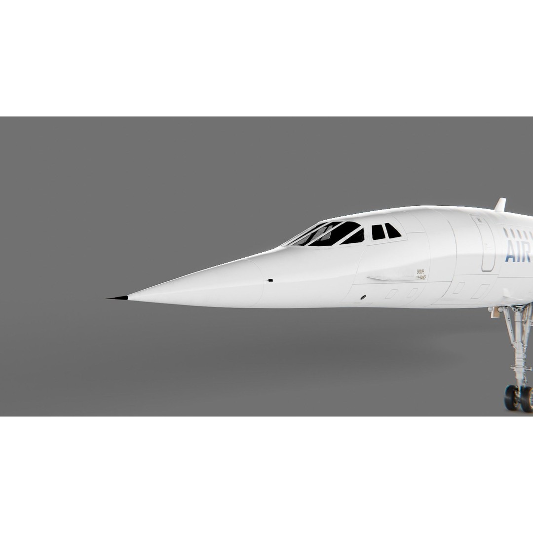 Concorde 3D Model – Detailed Aircraft with Rigging, FBX & Blender - View 19