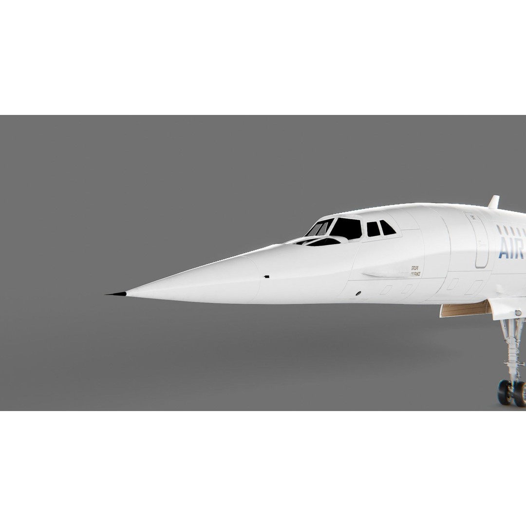 Concorde 3D Model – Detailed Aircraft with Rigging, FBX & Blender - View 20