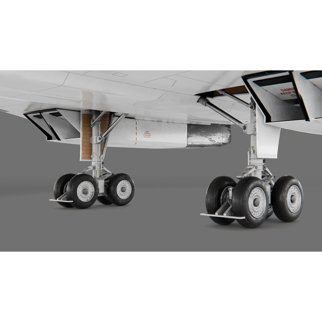 Concorde 3D Model – Detailed Aircraft with Rigging, FBX & Blender - View 22
