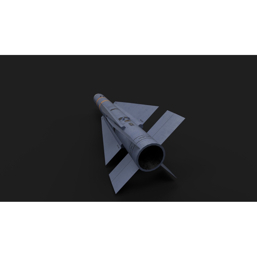 AIM-54 Phoenix Air to Air Missile 3D Model – Low Poly Game Asset, FBX - View 10