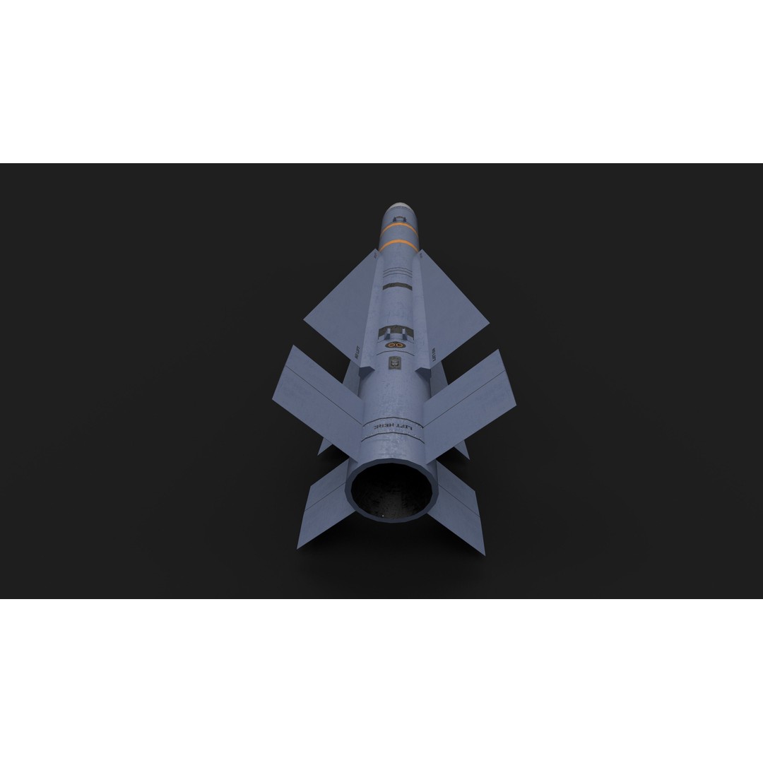 AIM-54 Phoenix Air to Air Missile 3D Model – Low Poly Game Asset, FBX - View 11
