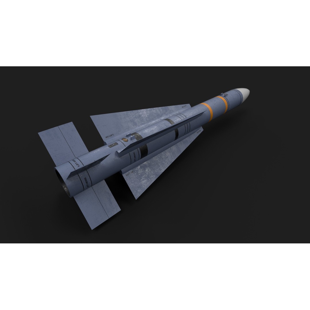 AIM-54 Phoenix Air to Air Missile 3D Model – Low Poly Game Asset, FBX - View 13