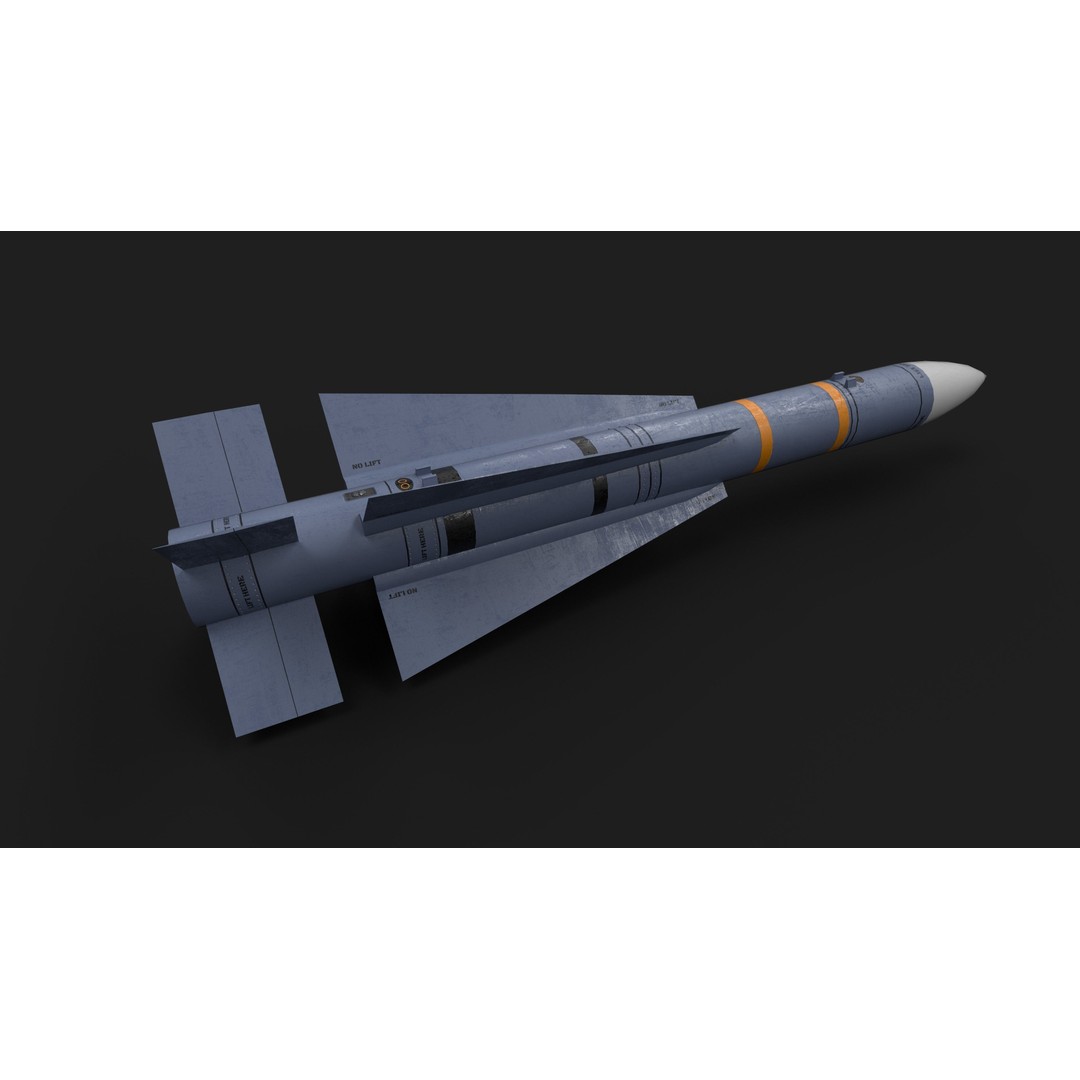 AIM-54 Phoenix Air to Air Missile 3D Model – Low Poly Game Asset, FBX - View 14