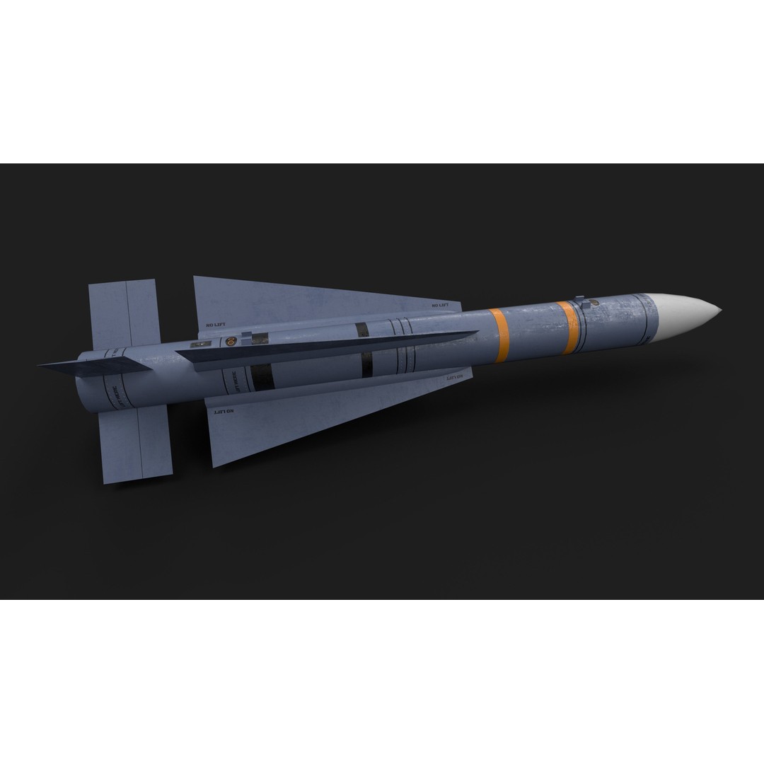 AIM-54 Phoenix Air to Air Missile 3D Model – Low Poly Game Asset, FBX - View 15