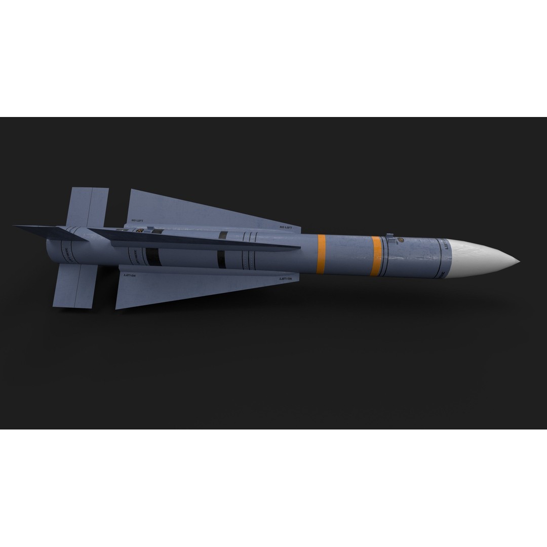 AIM-54 Phoenix Air to Air Missile 3D Model – Low Poly Game Asset, FBX - View 16