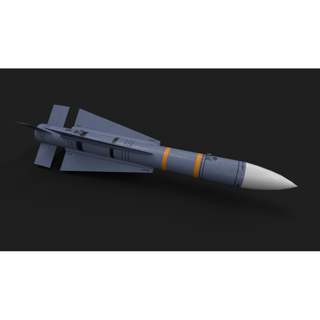AIM-54 Phoenix Air to Air Missile 3D Model – Low Poly Game Asset, FBX - View 17
