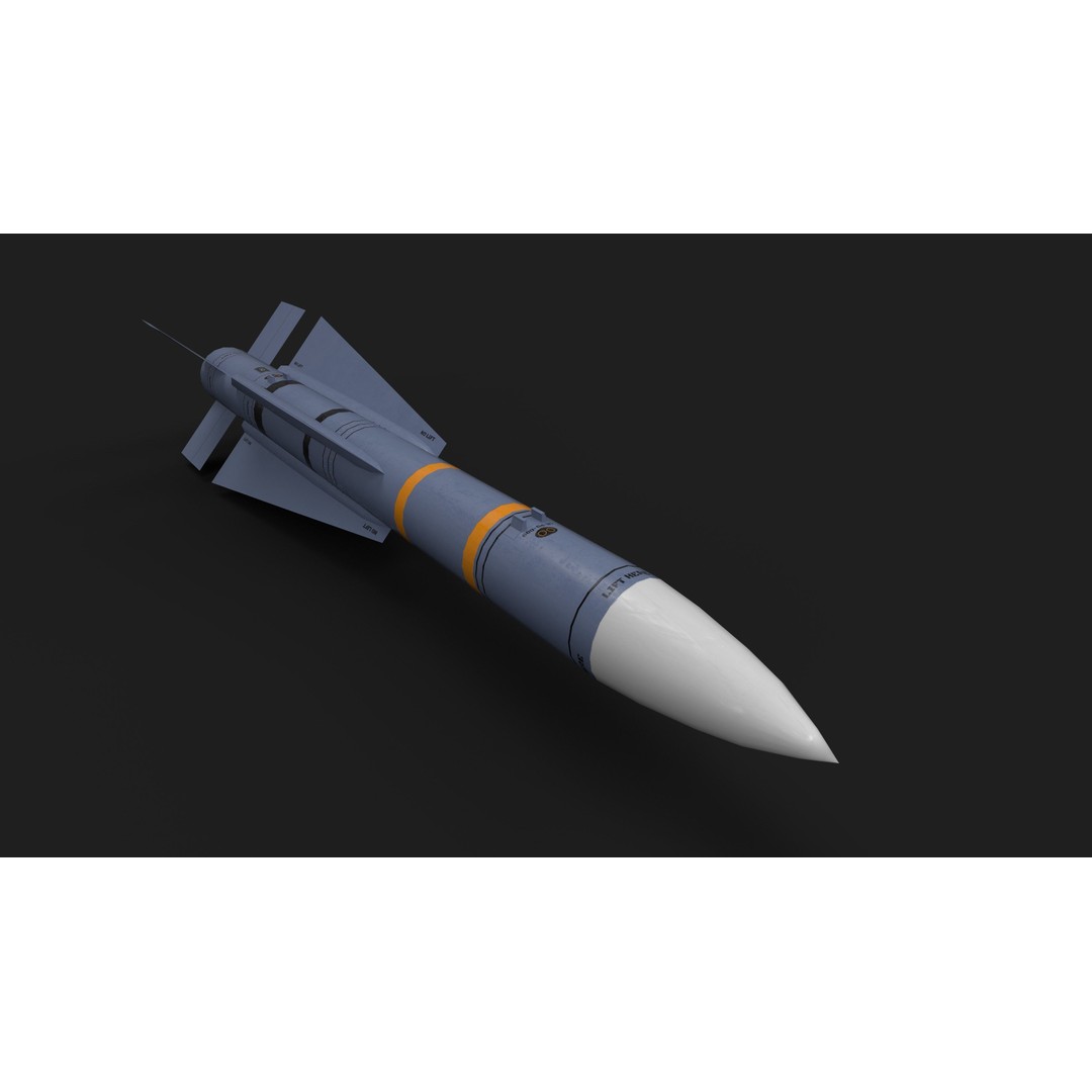 AIM-54 Phoenix Air to Air Missile 3D Model – Low Poly Game Asset, FBX - View 19