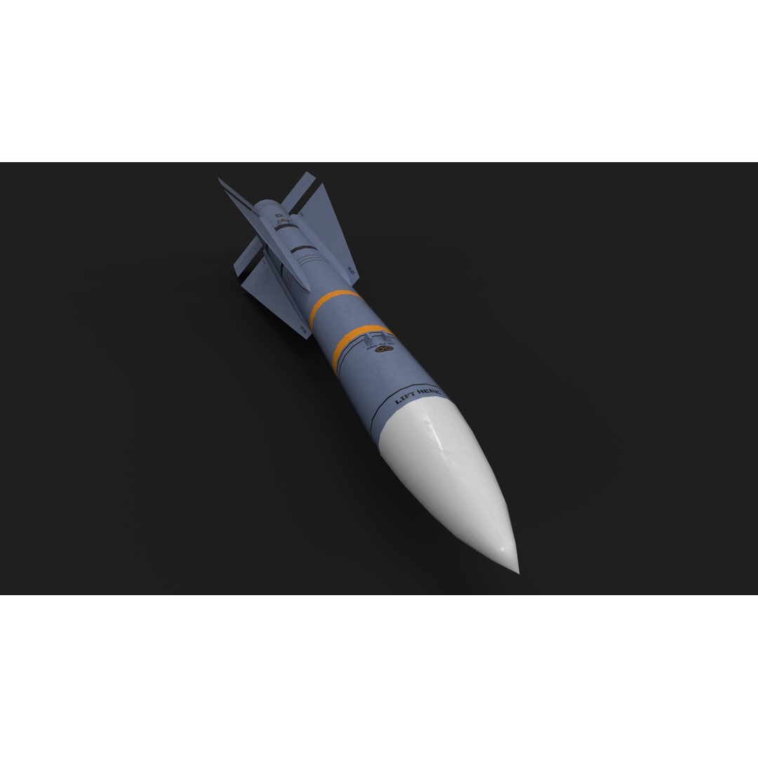 AIM-54 Phoenix Air to Air Missile 3D Model – Low Poly Game Asset, FBX - View 20