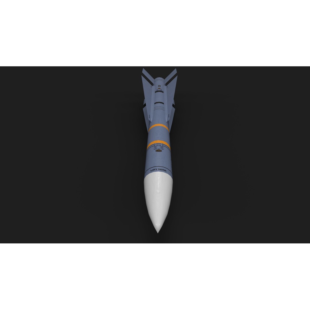 AIM-54 Phoenix Air to Air Missile 3D Model – Low Poly Game Asset, FBX - View 21
