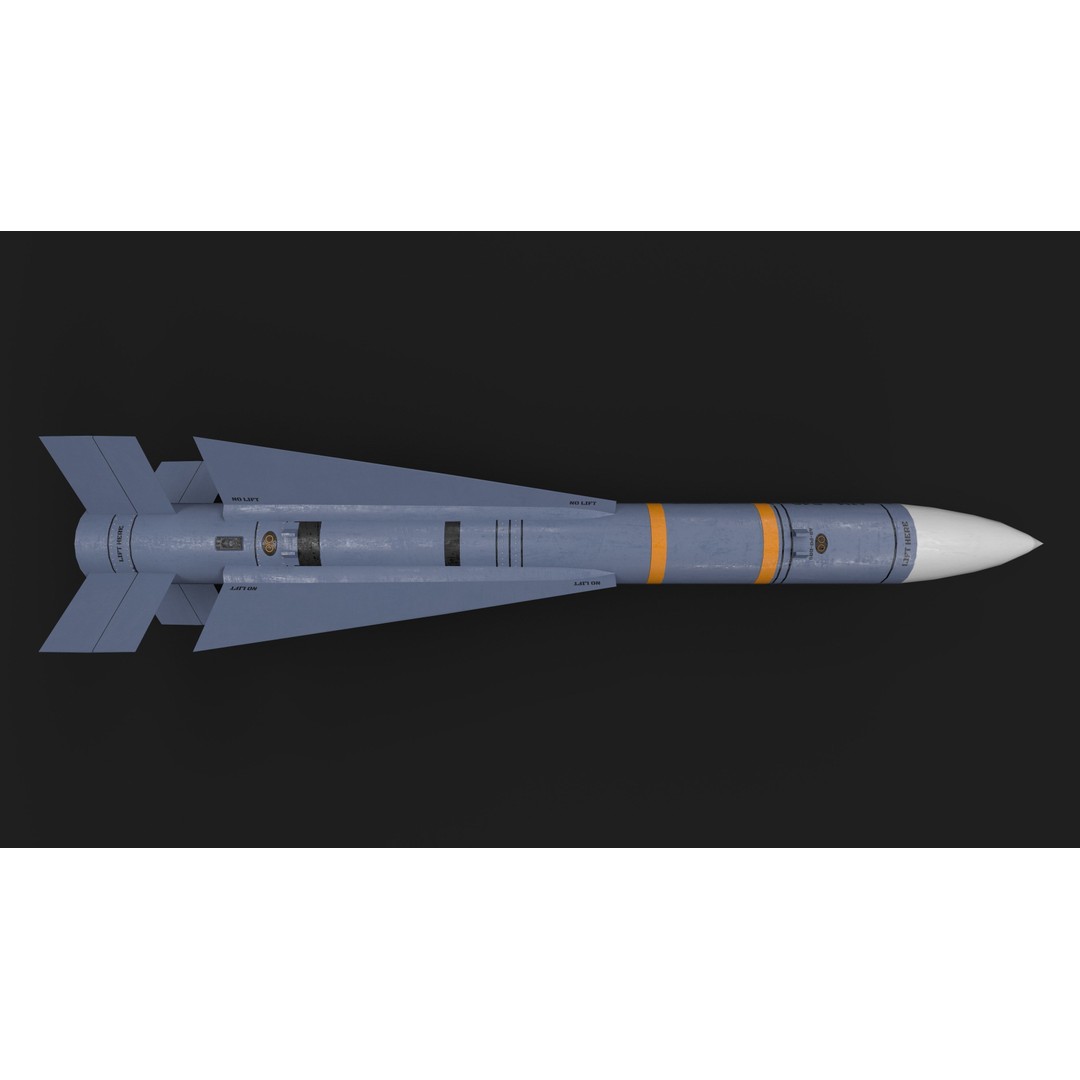AIM-54 Phoenix Air to Air Missile 3D Model – Low Poly Game Asset, FBX - View 22