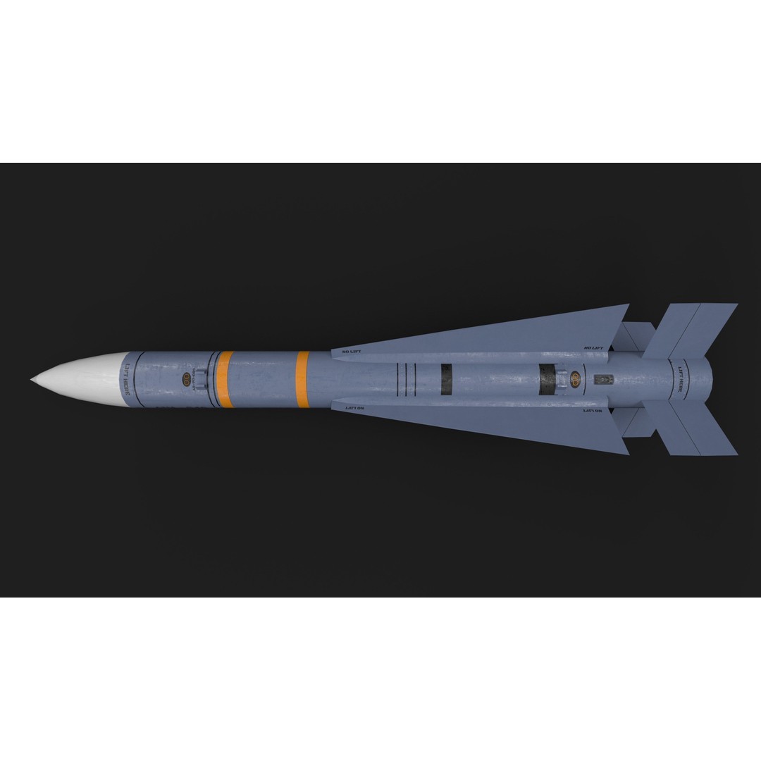 AIM-54 Phoenix Air to Air Missile 3D Model – Low Poly Game Asset, FBX - View 23