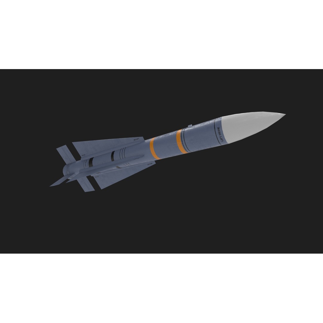 AIM-54 Phoenix Air to Air Missile 3D Model – Low Poly Game Asset, FBX - View 25