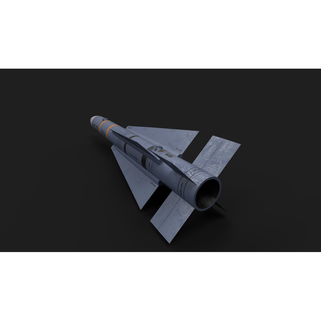AIM-54 Phoenix Air to Air Missile 3D Model – Low Poly Game Asset, FBX - View 9