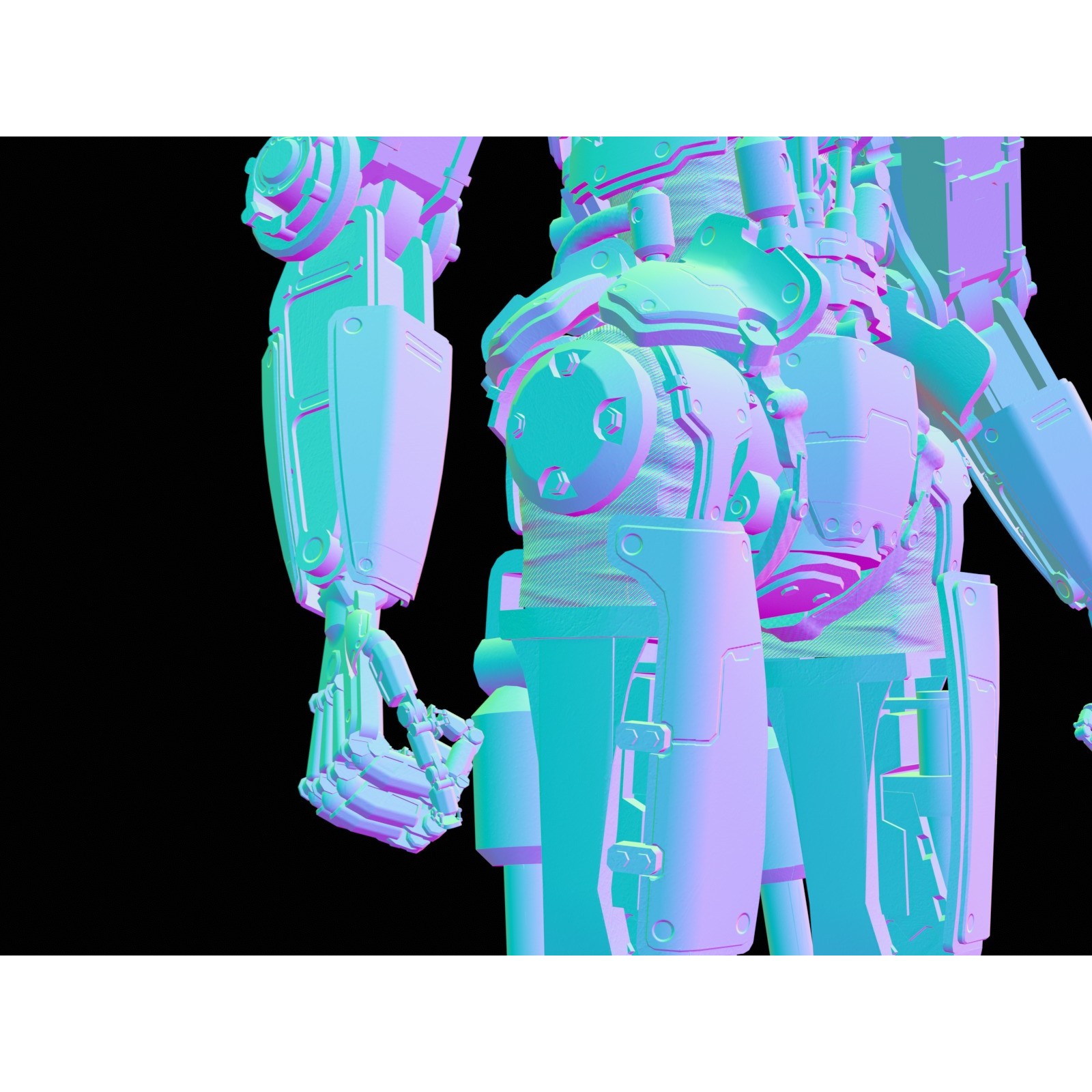 Rigged Sci-Fi Robot - Low-Poly Game-Ready 3D Model