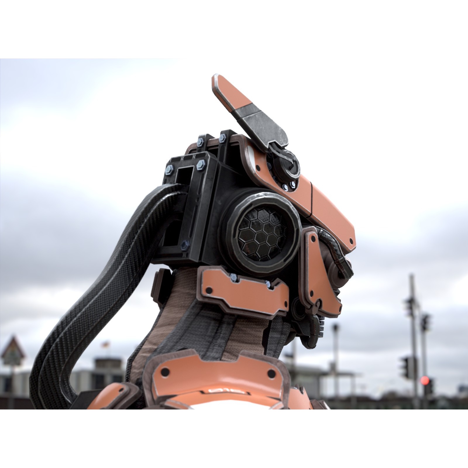 Rigged Sci-Fi Robot - Low-Poly Game-Ready 3D Model - View 10
