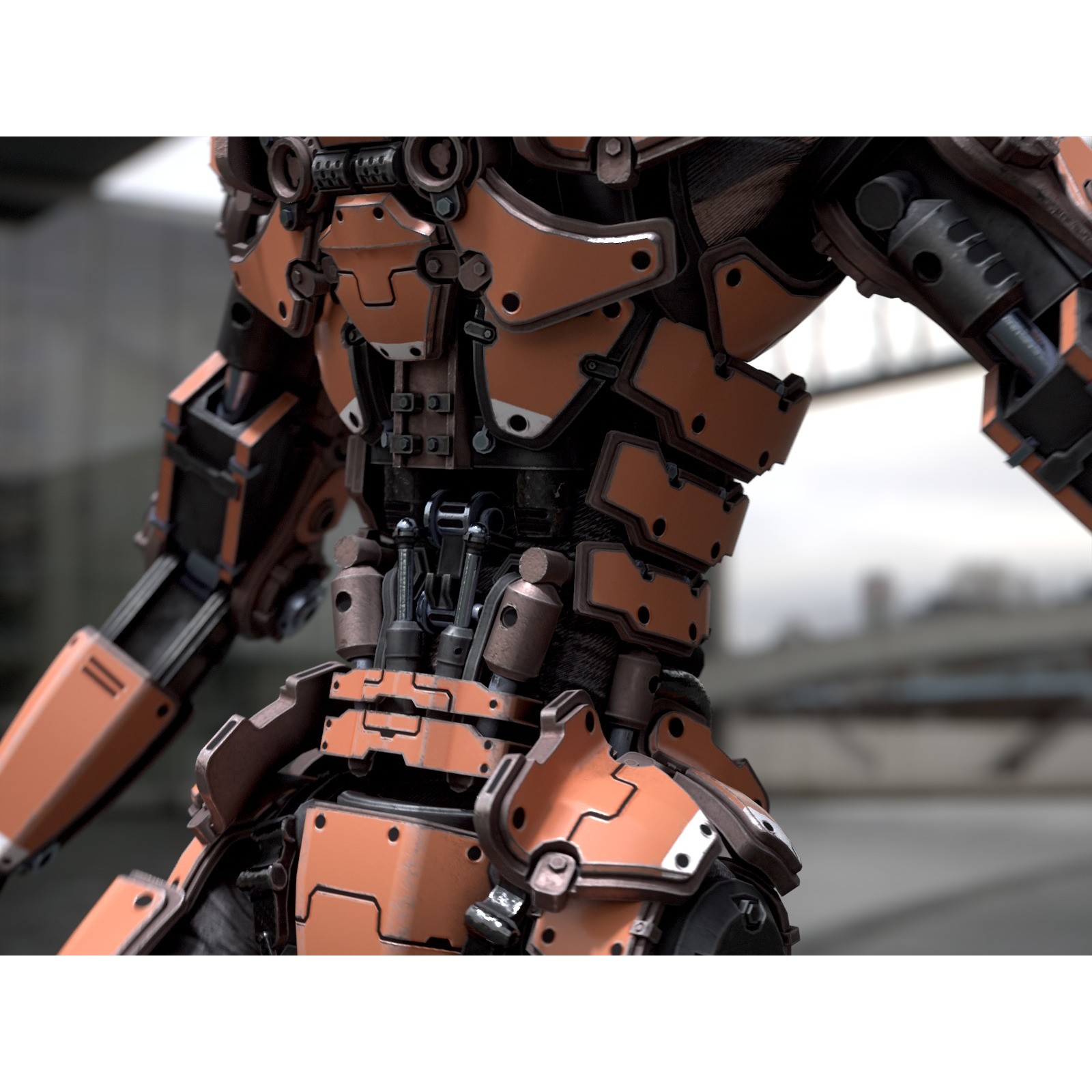 Rigged Sci-Fi Robot - Low-Poly Game-Ready 3D Model - View 16