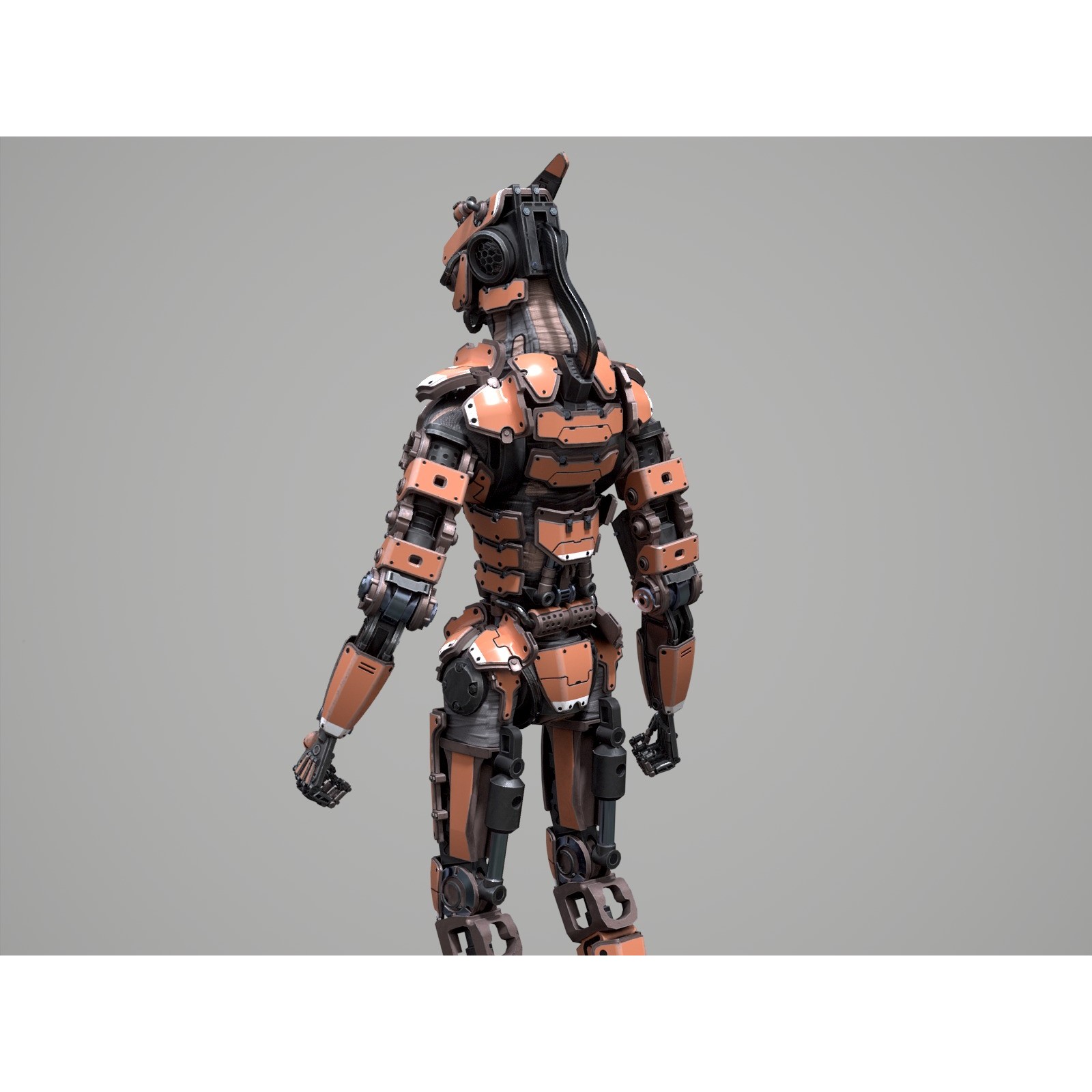 Rigged Sci-Fi Robot - Low-Poly Game-Ready 3D Model - View 20