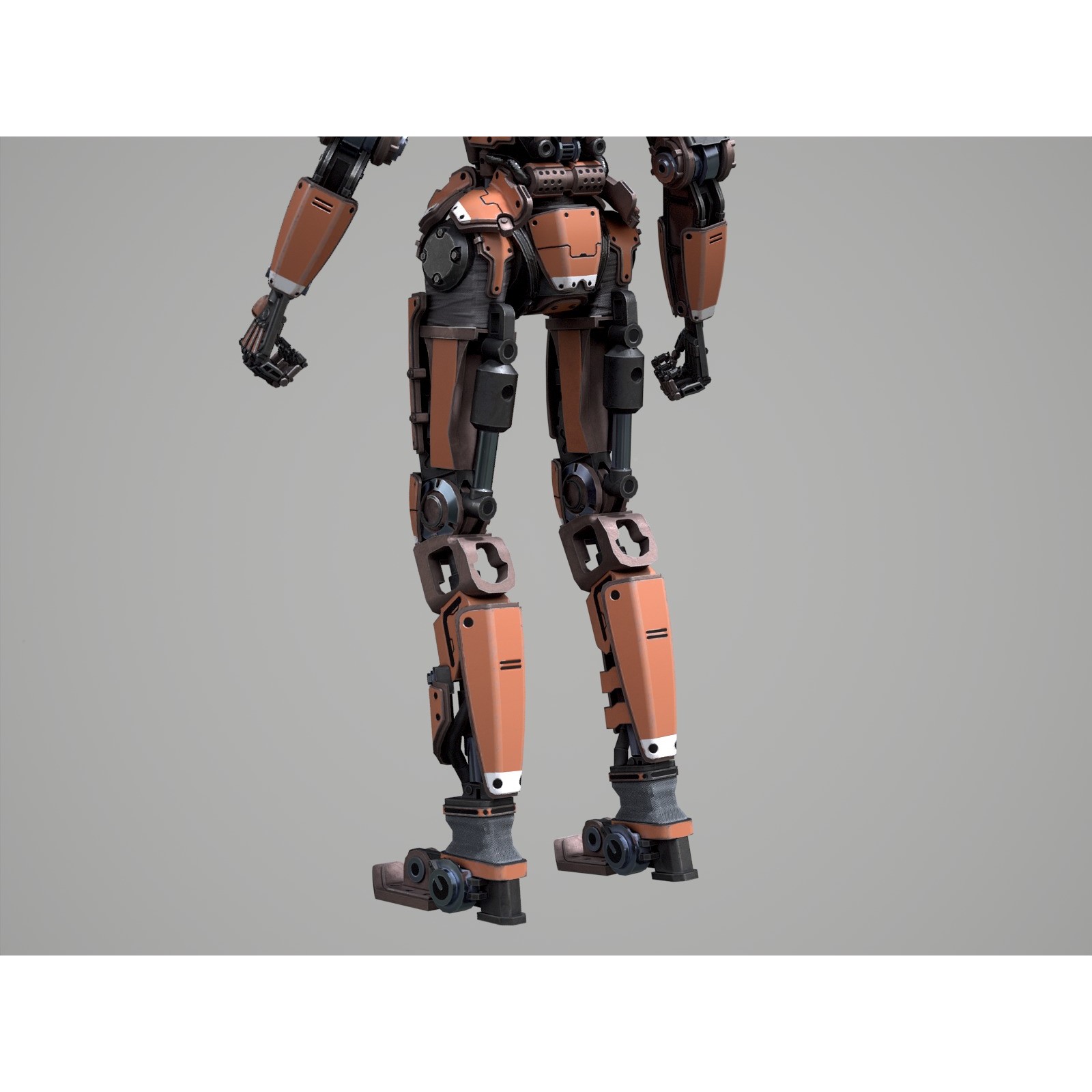 Rigged Sci-Fi Robot - Low-Poly Game-Ready 3D Model - View 22