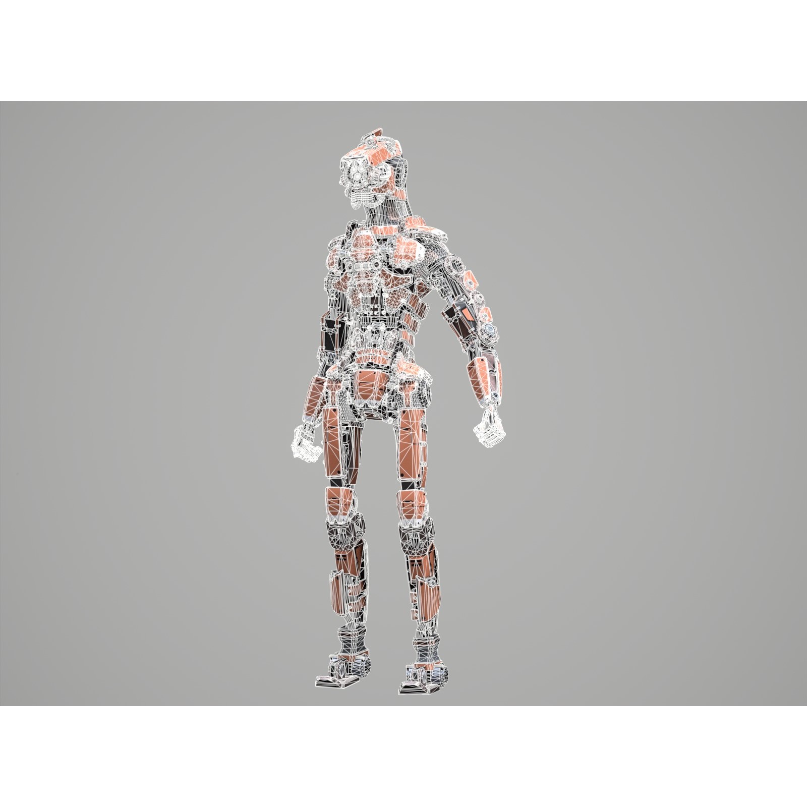 Rigged Sci-Fi Robot - Low-Poly Game-Ready 3D Model - View 25