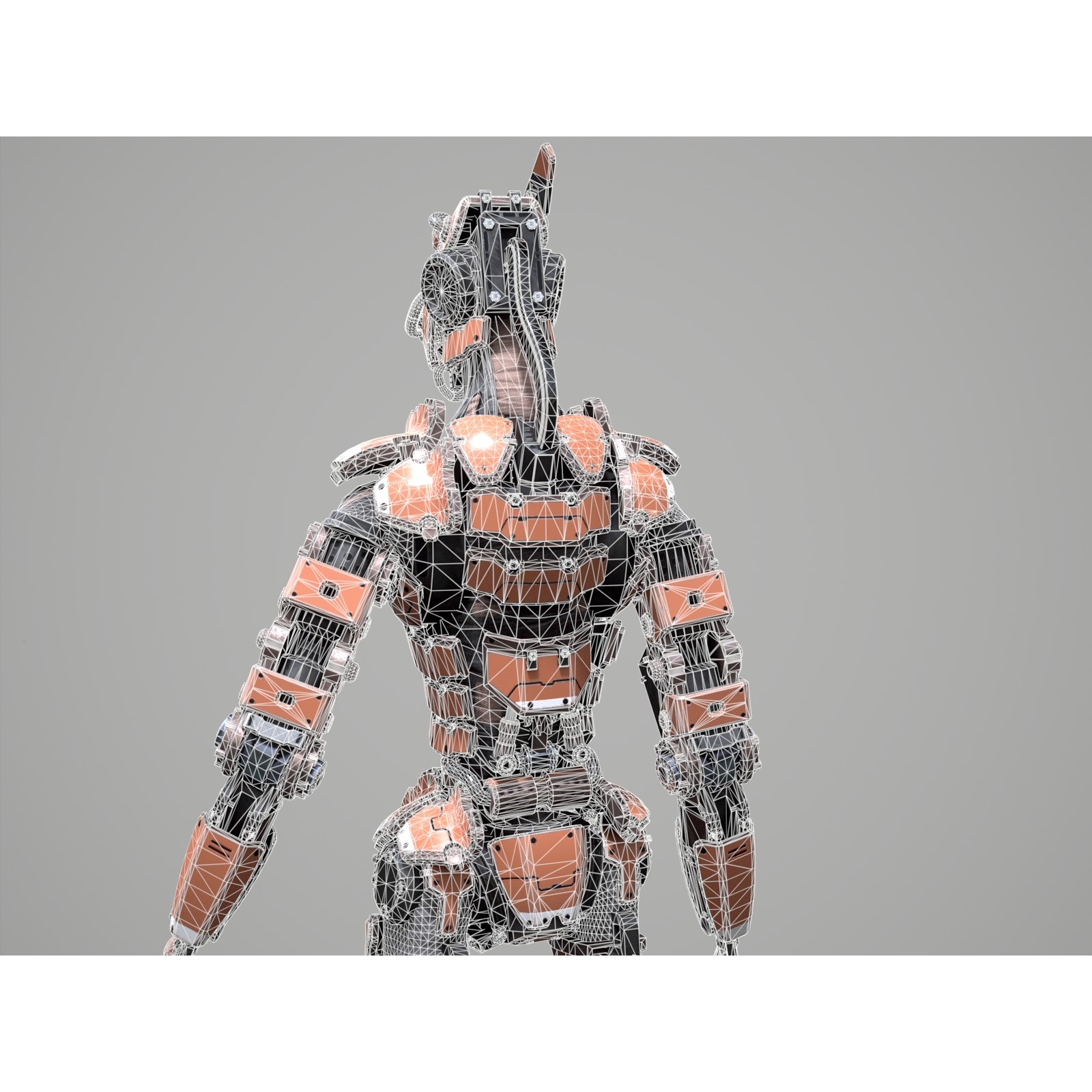 Rigged Sci-Fi Robot - Low-Poly Game-Ready 3D Model - View 27