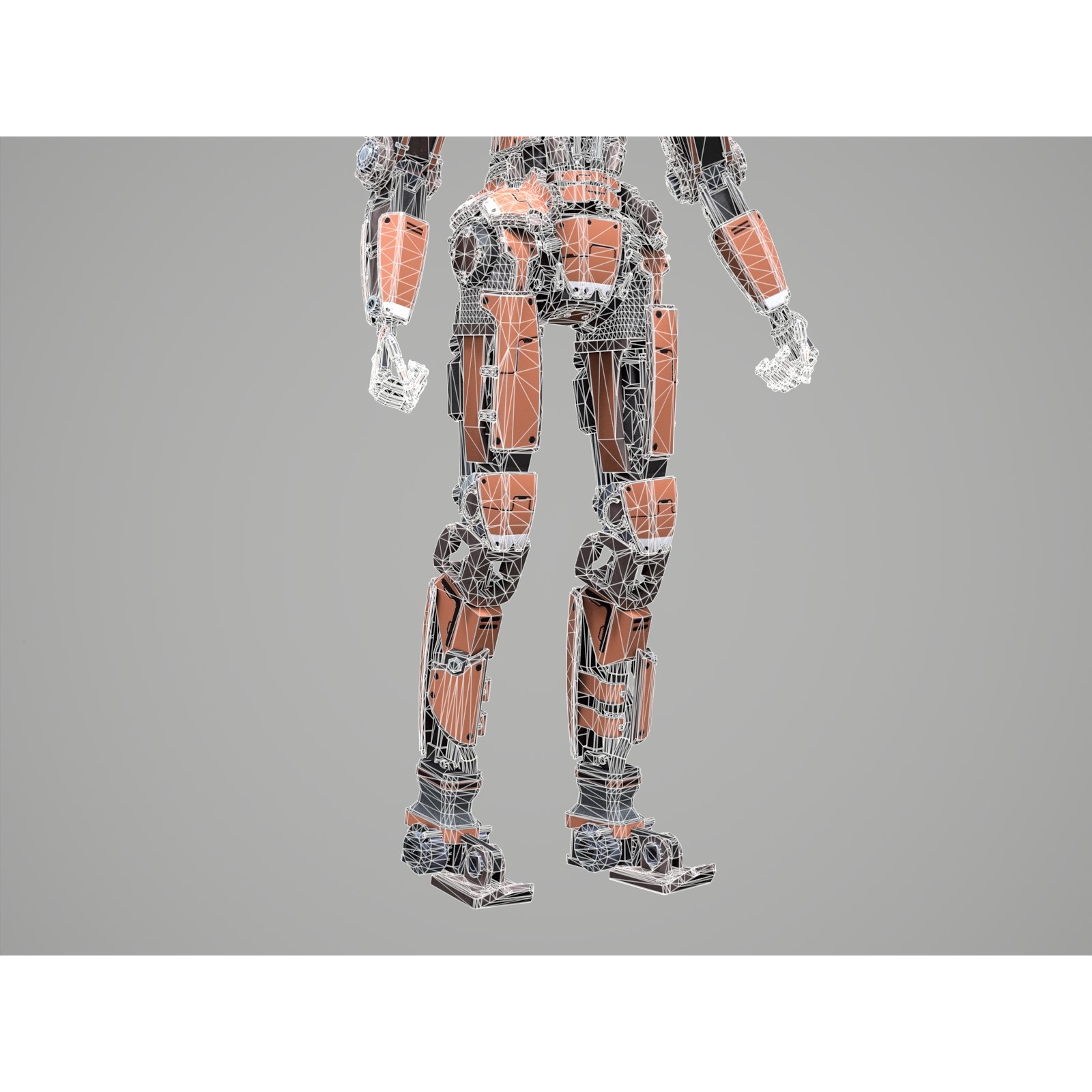 Rigged Sci-Fi Robot - Low-Poly Game-Ready 3D Model - View 28