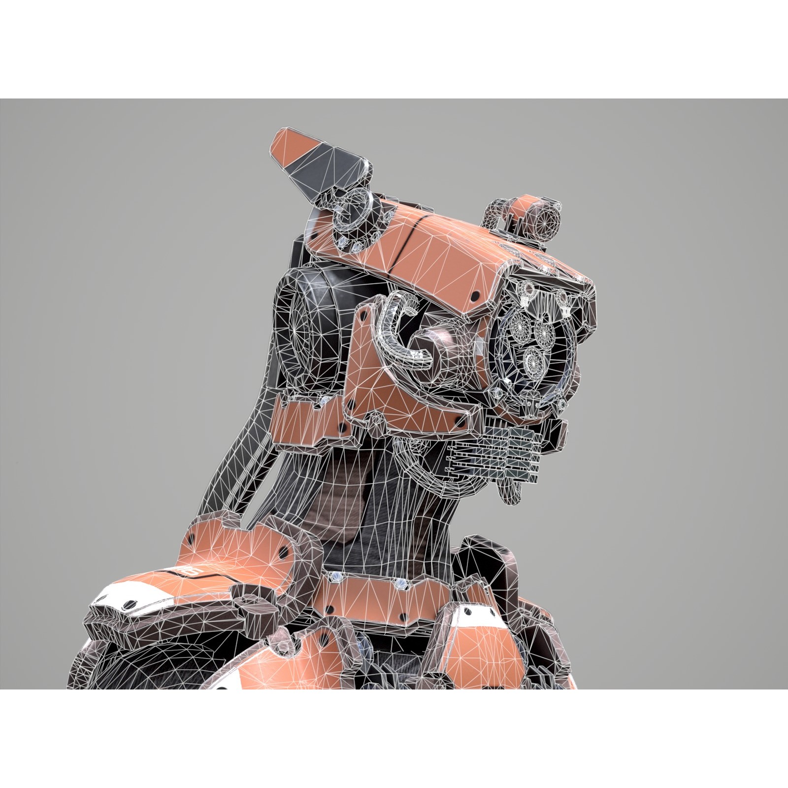 Rigged Sci-Fi Robot - Low-Poly Game-Ready 3D Model - View 30